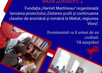 “Pajisja e shkollës dhe vazhdimi i orëve të arumanishtes dhe të rumanishtes në Mekat të Vlorës”