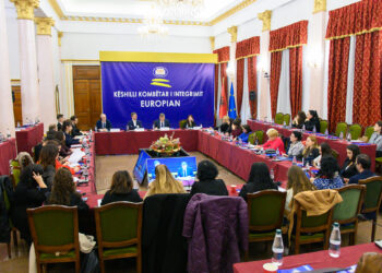 Përfaqësuesja e Fondacionit HM mori pjesë në takimin e Këshillit Kombëtar të Integrimit Evropian (KKIE) në bashkëpunim me European Movement Albania (EMA)