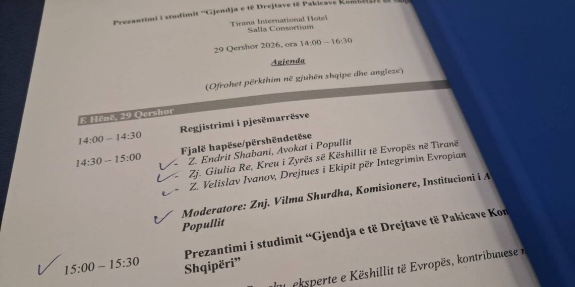 Avokati i Popullit prezantoi raportin “Gjendja e të drejtave të pakicave kombëtare në Shqipëri 2015–2025”