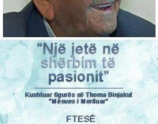 Në kujtim të Thoma Binjakut, një figurë emblematike e komunitetit arumun